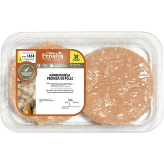 burger meat de pollo sin gluten y sin lactosa 4 unidades bandeja 370 g - Casa De Penalva
