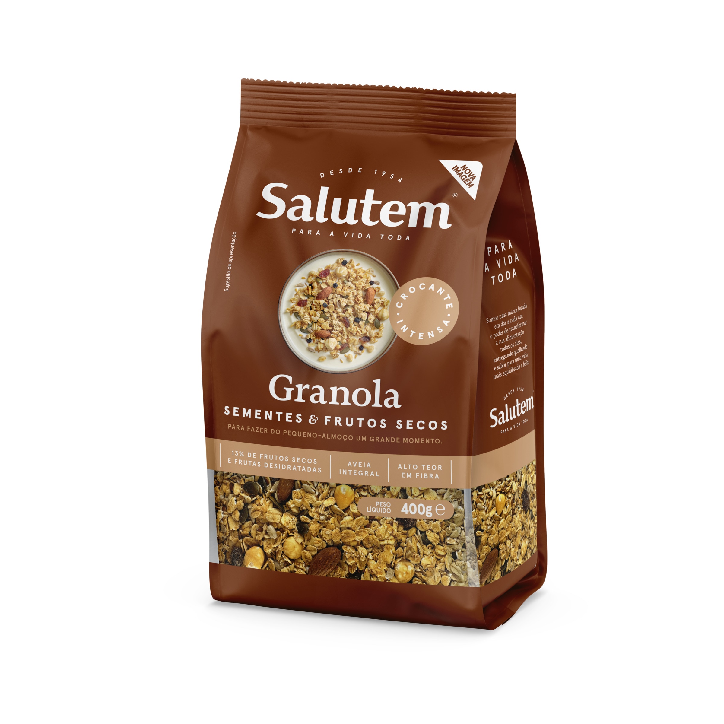 Granola de Sementes e Frutos Secos embalagem 400 g