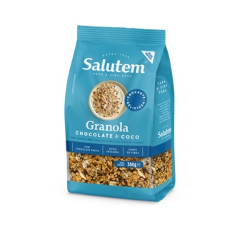 Granola de Chocolate e Coco embalagem 350 g - Salutem