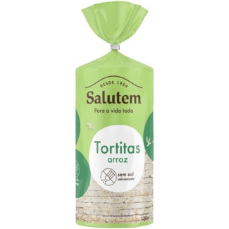 Tortitas de Arroz Finíssimas Integrais sem Sal embalagem 130 g - Salutem