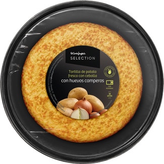 tortilla de patata fresca con cebolla con huevos camperos sin lactosa envase 300 g - El Corte Ingles Selection
