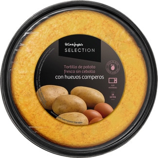 tortilla de patata fresca sin cebolla con huevos camperos sin lactosa envase 600 g - El Corte Ingles Selection