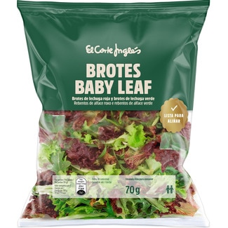 ensalada brotes baby leaf bolsa 70 g - El Corte Ingles