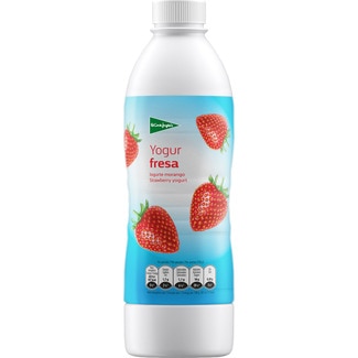 yogur líquido con fresa desnatado 0% m.g. 0% azúcares añadidos botella 1 l - El Corte Ingles