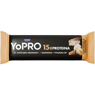 proteínas barrita sabor banana & peanut butter 0% azúcares añadidos envase 45 g - Danone Yopro