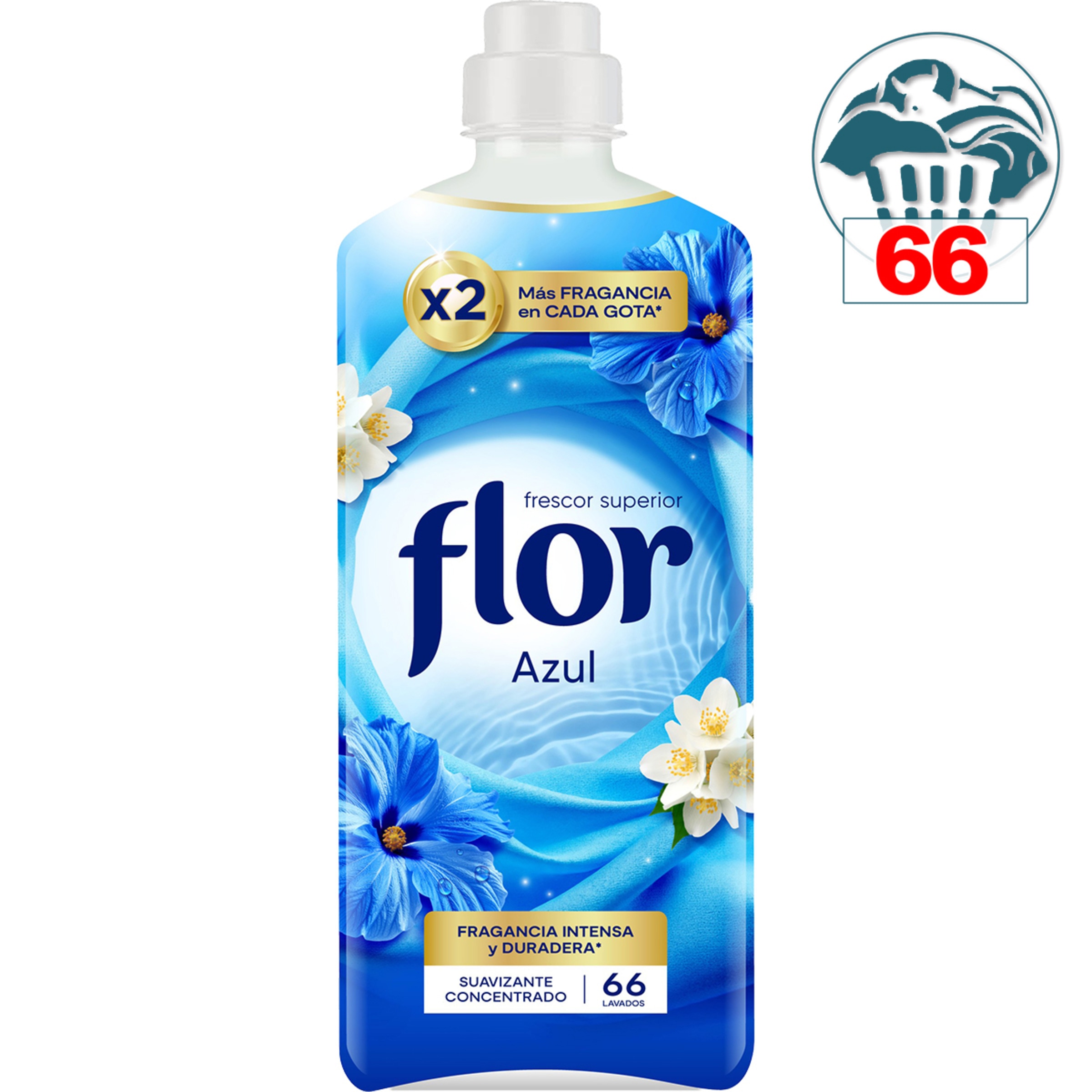 suavizante concentrado Azul botella 66 dosis
