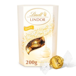 Bombons Chocolate Branco   Lindor Cornet embalagem 200 g - Lindt