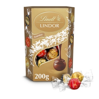 Bombons Chocolate Sortido Lindor Cornet embalagem 200 g - Lindt