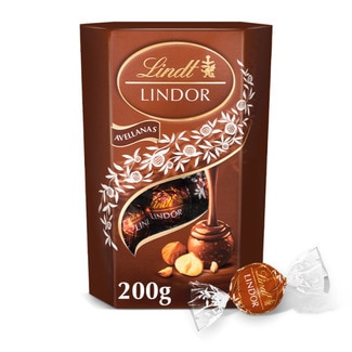 Bombons Chocolate e Avelã   Lindor Cornet embalagem 200 g - Lindt