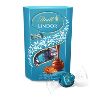 Bombons Chocolate Caramelo Salgado Lindor Cornet embalagem 200 g - Lindt