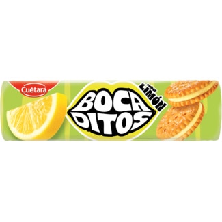 Bolachas Recheadas com Limão embalagem 150 g - Cuétara Bocaditos