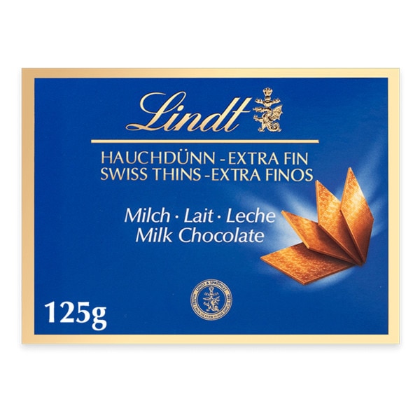 Chocolate de Leite Swiss Thins embalagem 125 g