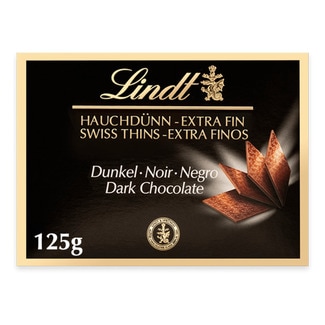 Chocolate Preto Swiss Thins embalagem 125 g - Lindt