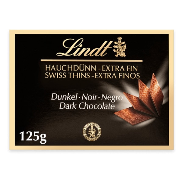 Chocolate Preto Swiss Thins embalagem 125 g