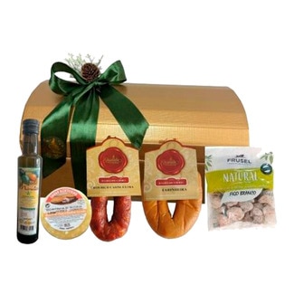 Cabaz Manhã de Natal - Chouriço Carne extra,Farinheira,Queijo de mistura,garrafa de azeite unidade 940 g - Quinta D'aldeia