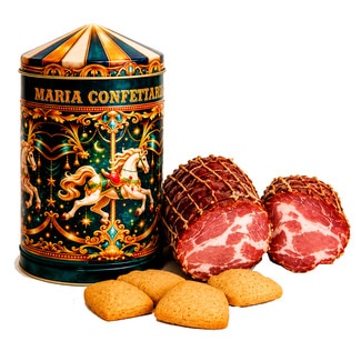 Cabaz Magia de Natal - Paio cachaço e Biscoitos de maça e canela unidade 350 g - Quinta D'aldeia