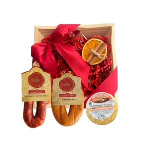 Cabaz Luz de Natal - Farinheira, Chouriço carne extra e Queijo de mistura unidade 480 g - Quinta D'aldeia