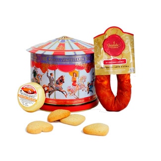 Cabaz Noite Encantada- Chouriço carne extra,Queijo de mistura, Biscoitos de maça e canela unidade 430 g - Quinta D'aldeia