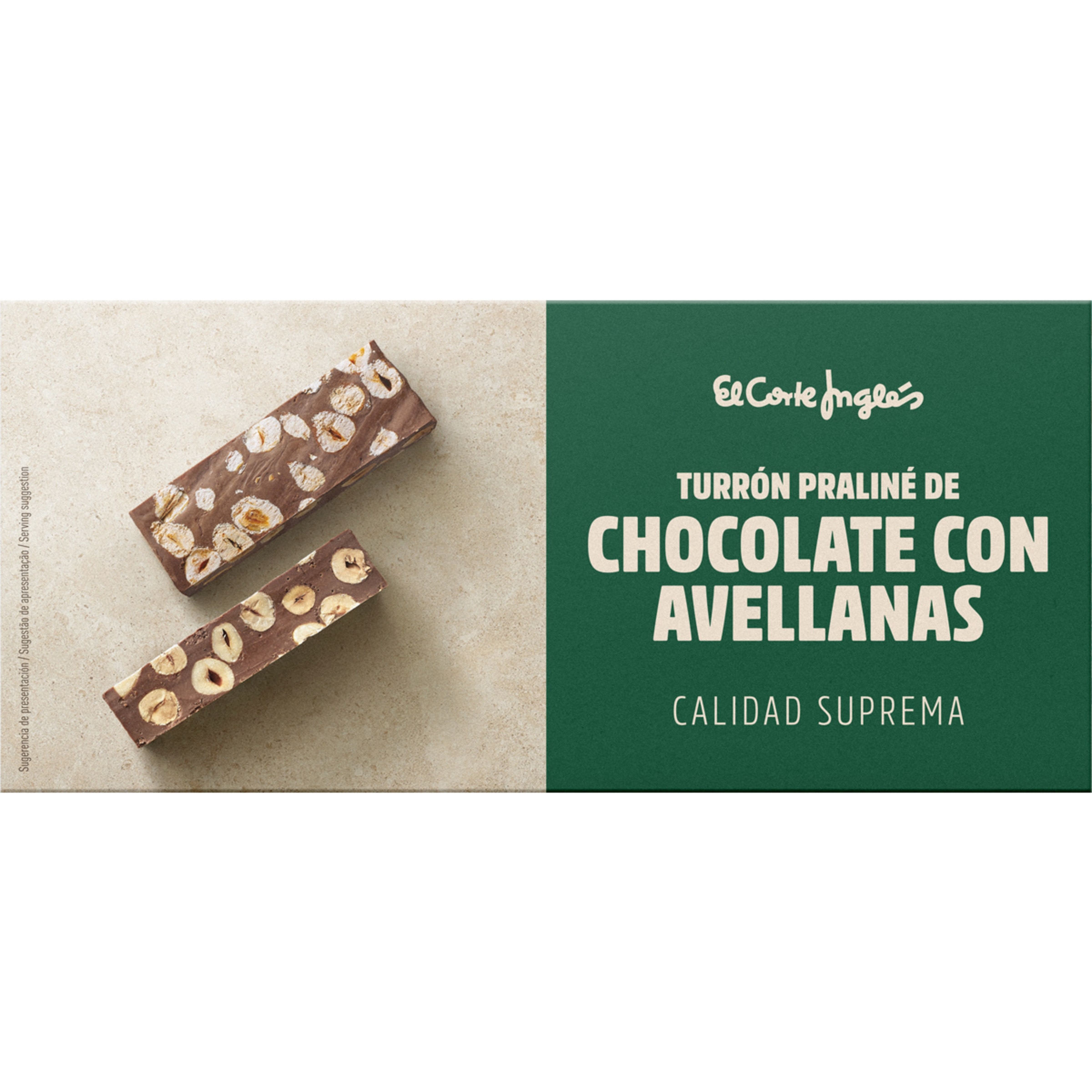 turrón de chocolate con avellanas Calidad Suprema estuche 250 g
