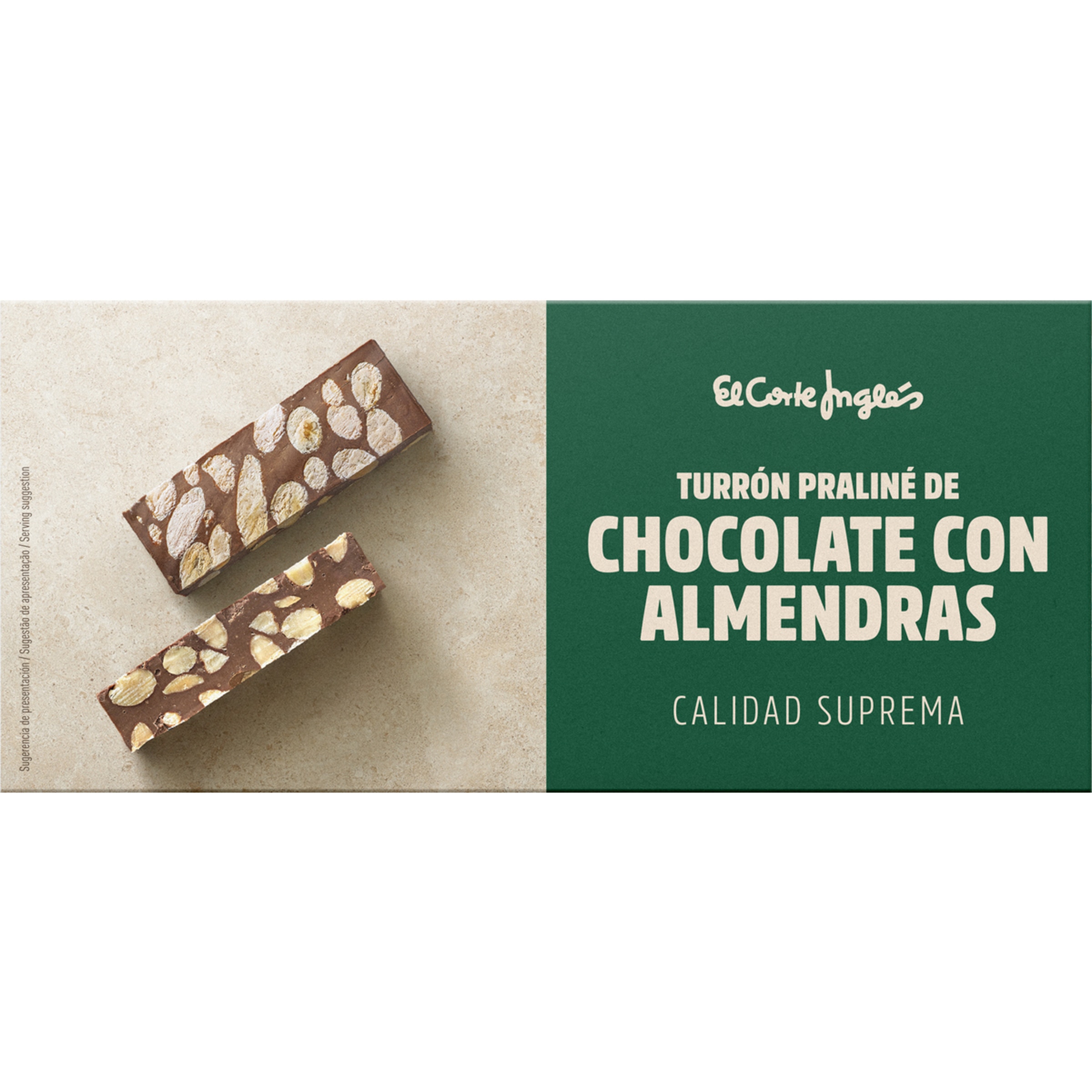 turrón de chocolate y almendras Calidad Suprema estuche 250 g