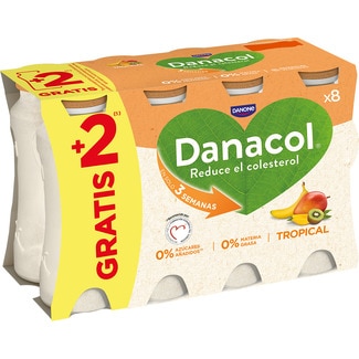 sabor tropical 0% azúcares añadidos sin gluten pack 6 unidades 100 g - Danone Danacol