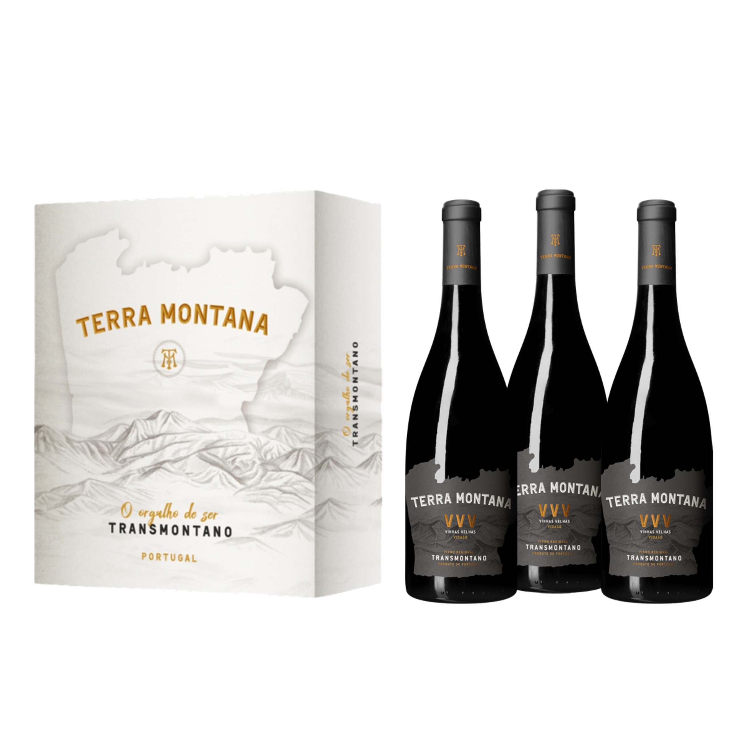 Vinho Tinto de Trás-os-Montes Pack 3 unidades garrafa 75 cl