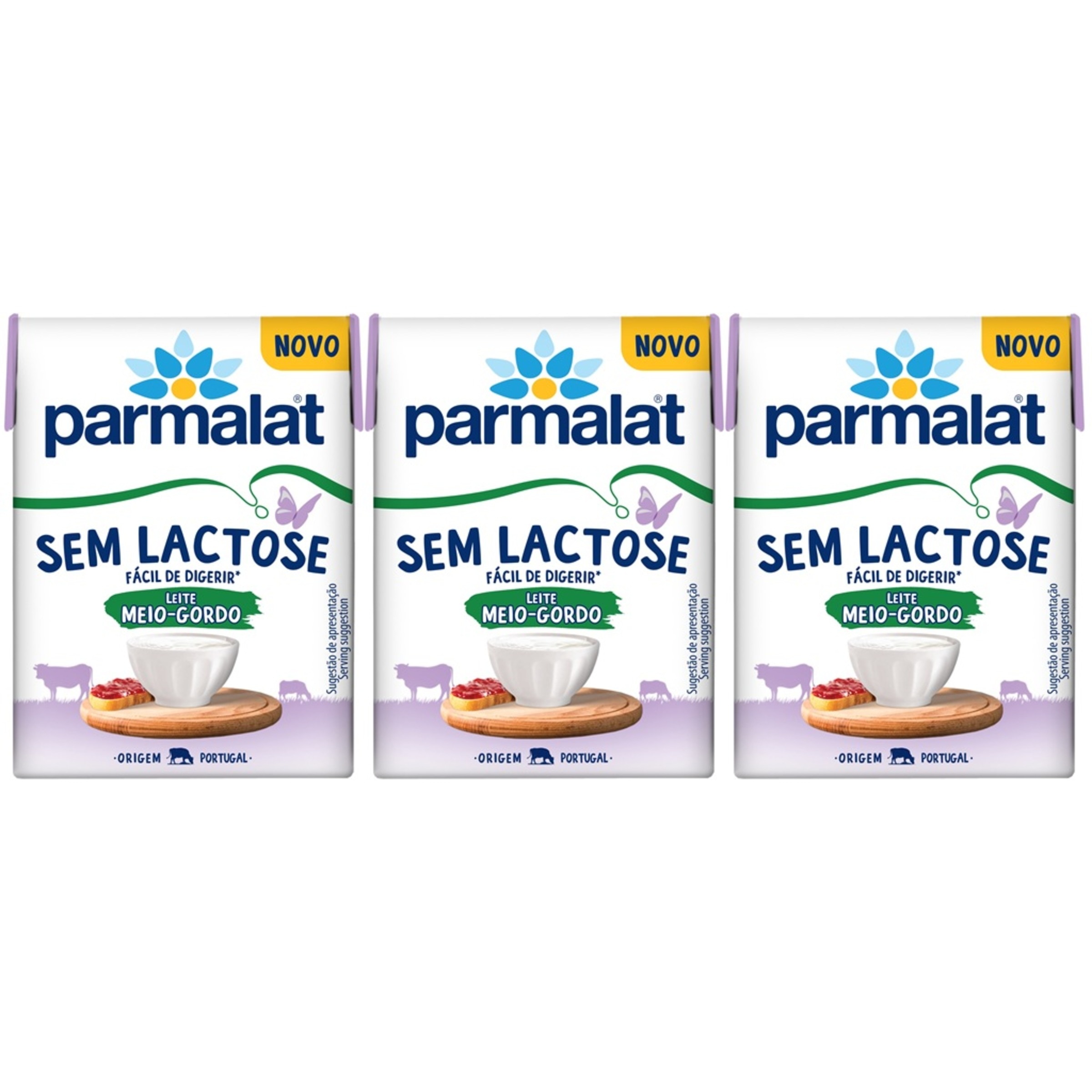 Manhã Levíssima Leite Meio Gordo sem Lactose embalagem 1 L