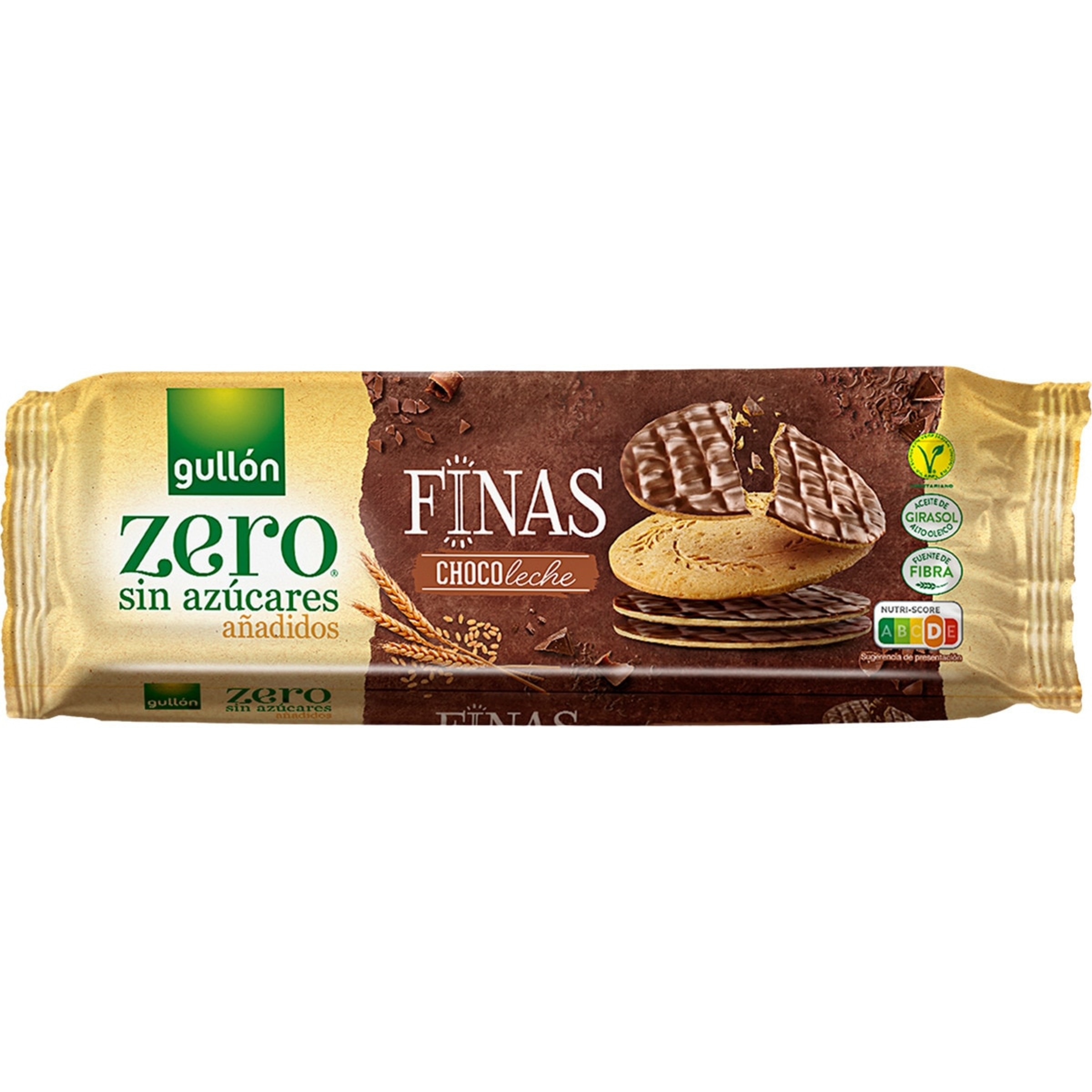 Bolachas Finas Choco Cobertas de Chocolate de Leite sem Açúcares Adicionados embalagem 150 g