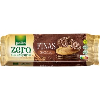 Bolachas Finas Choco Cobertas de Chocolate de Leite sem Açúcares Adicionados embalagem 150 g - Gullón Zero