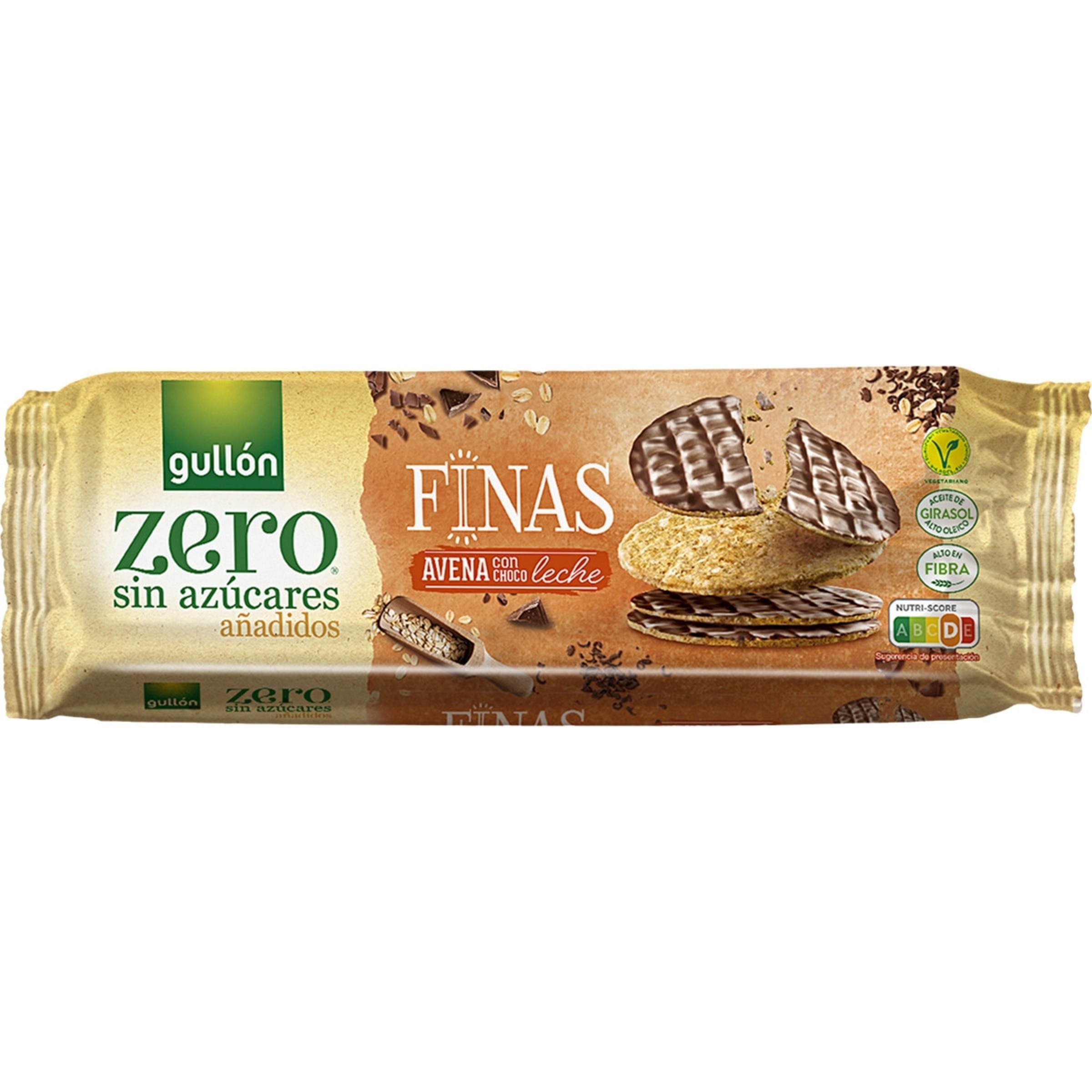Bolachas de Aveia Choco Cobertas de Chocolate de Leite sem Açúcares Adicionados embalagem 150 g