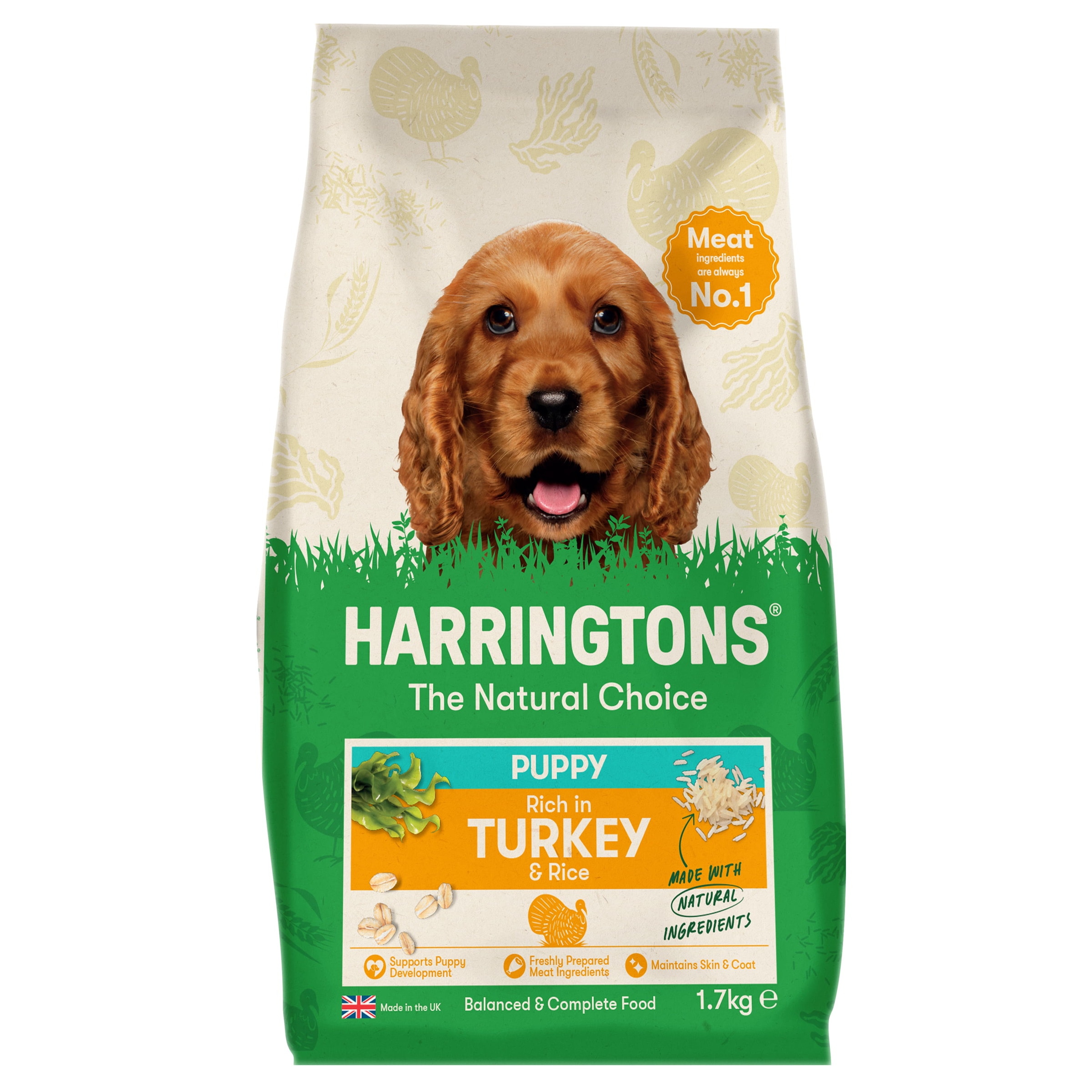 Alimento Seco para Cão Peru e Arroz embalagem 1,7 kg