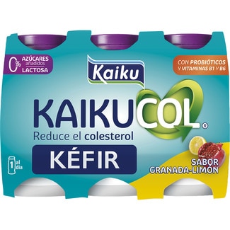 Kaikucol sabor granada y limón 0% azúcar añadido sin lactosa pack 6 unidades 65 ml - Kaiku