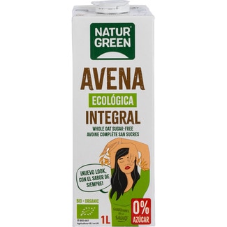 bebida de avena integral ecológica 0% azúcar envase 1 l - Naturgreen