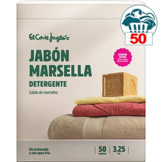 detergente polvo al jabón de Marsella maleta 50 cacitos - El Corte Ingles