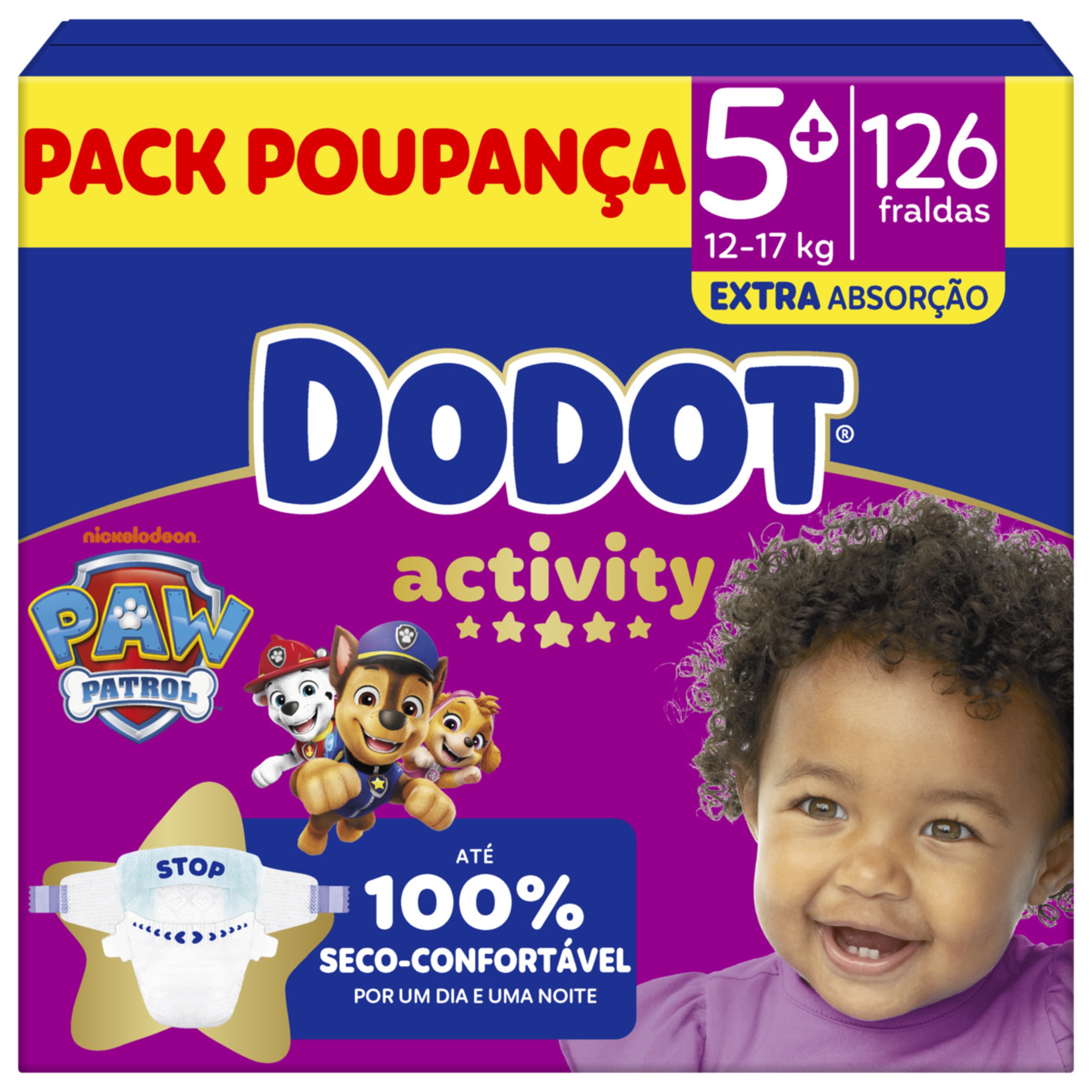 Box Fraldas Activity 12-17kg T5+ embalagem 126 unidades