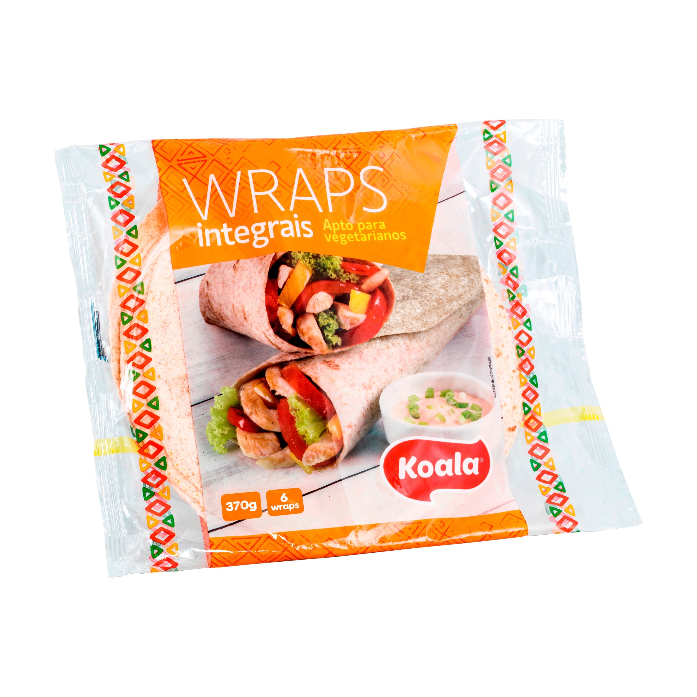 Wrap de Trigo Integral 25 cm embalagem 370 g