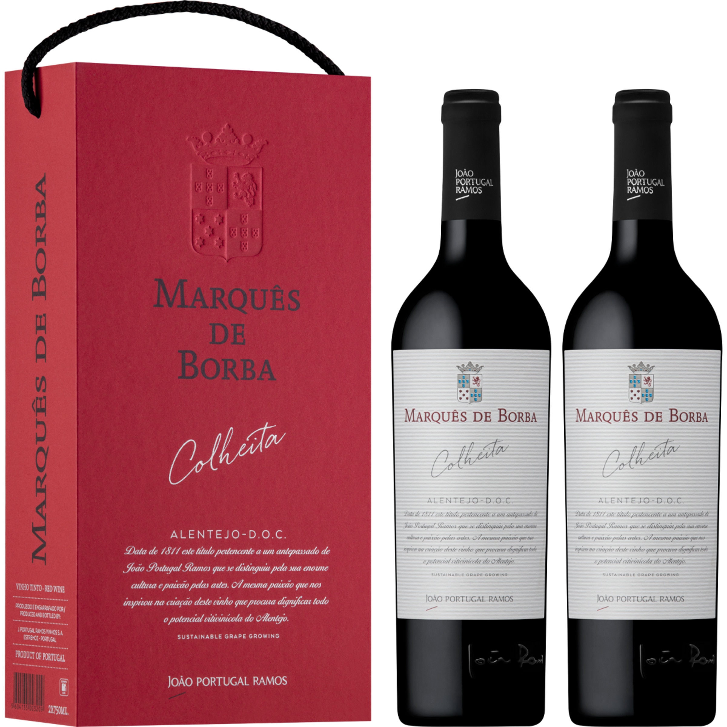 Conjunto 2 Vinhos Tinto do Alentejo garrafa 75 cl