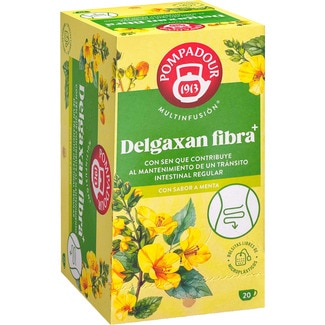Delgaxan Fibra Plus multinfusión ayuda natural para mantener tu peso estuche 20 bolsitas - Pompadour
