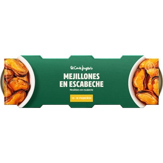 mejillones de Chile en escabeche sin gluten 13-18 piezas pack 3 lata 43 g neto escurrido - El Corte Ingles