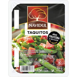 taquitos de jamón serrano sin gluten sin lactosa pack 2 x 50 g envase 100 g - Navidul