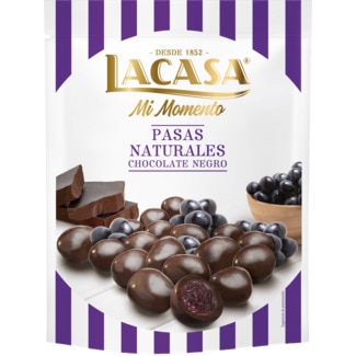 Chocolate Negro e Passas embalagem 150 g - Lacasa