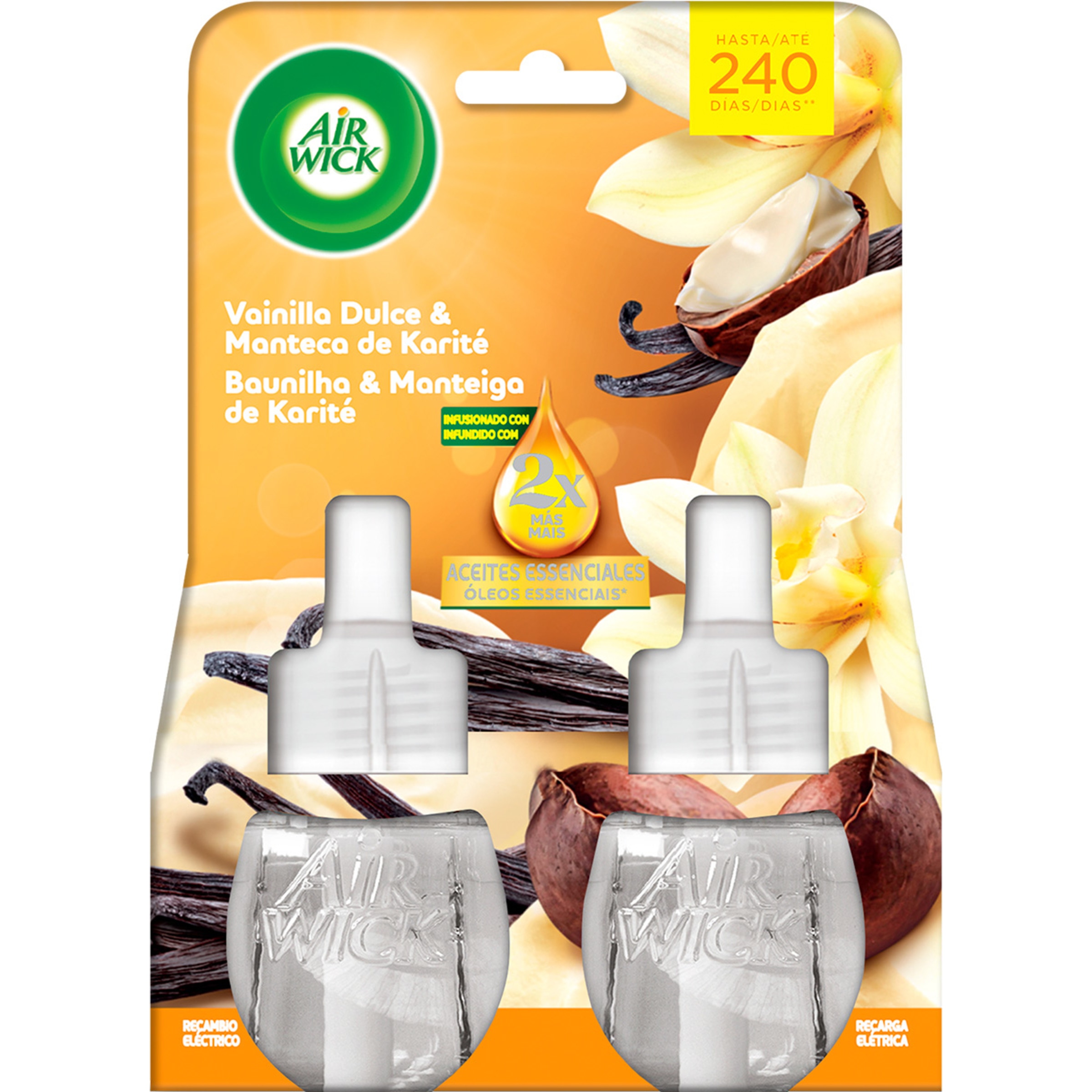 Ambientador Recarga Duo Baunilha embalagem 19 ml