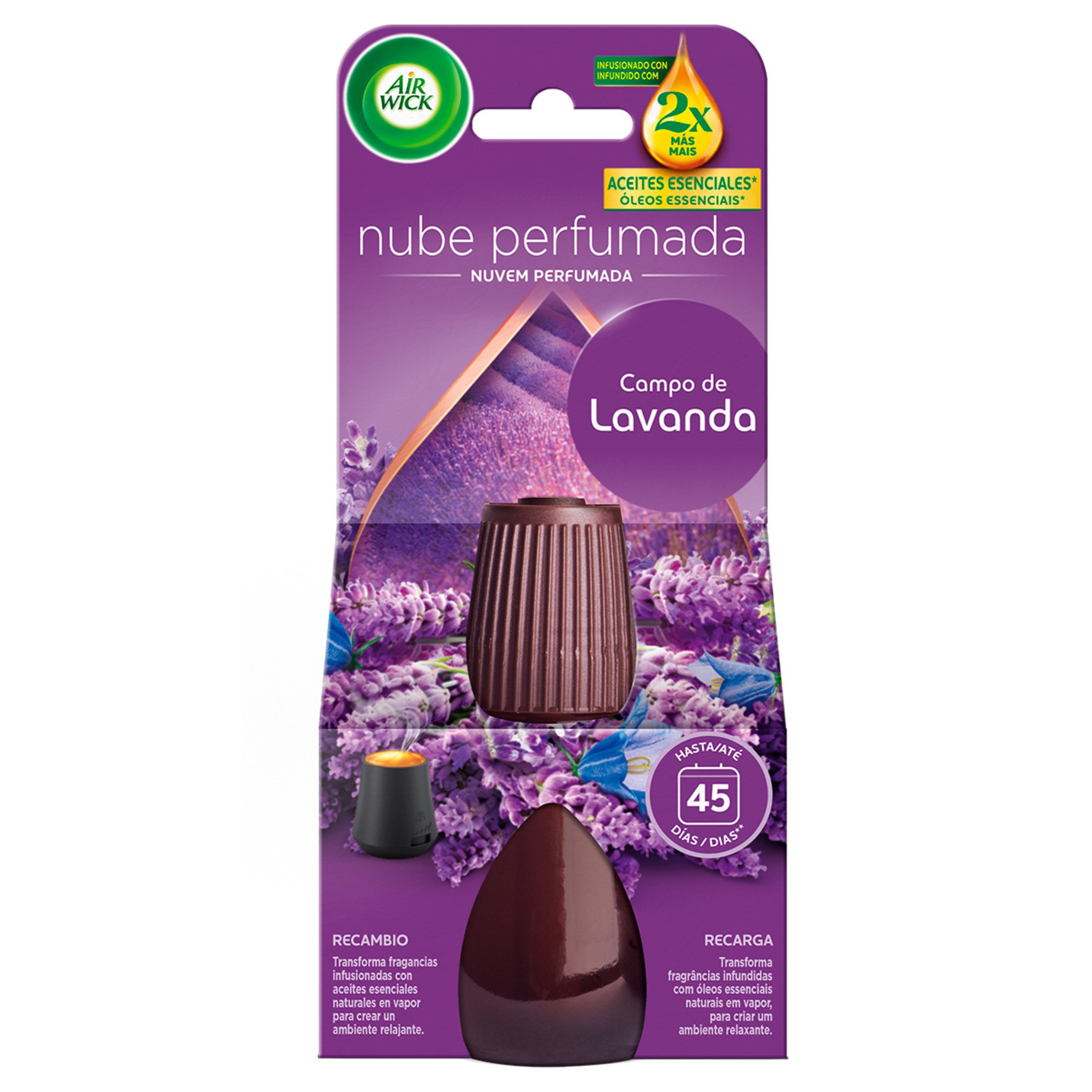Ambientador Eléctrico Lavanda embalagem 20 ml