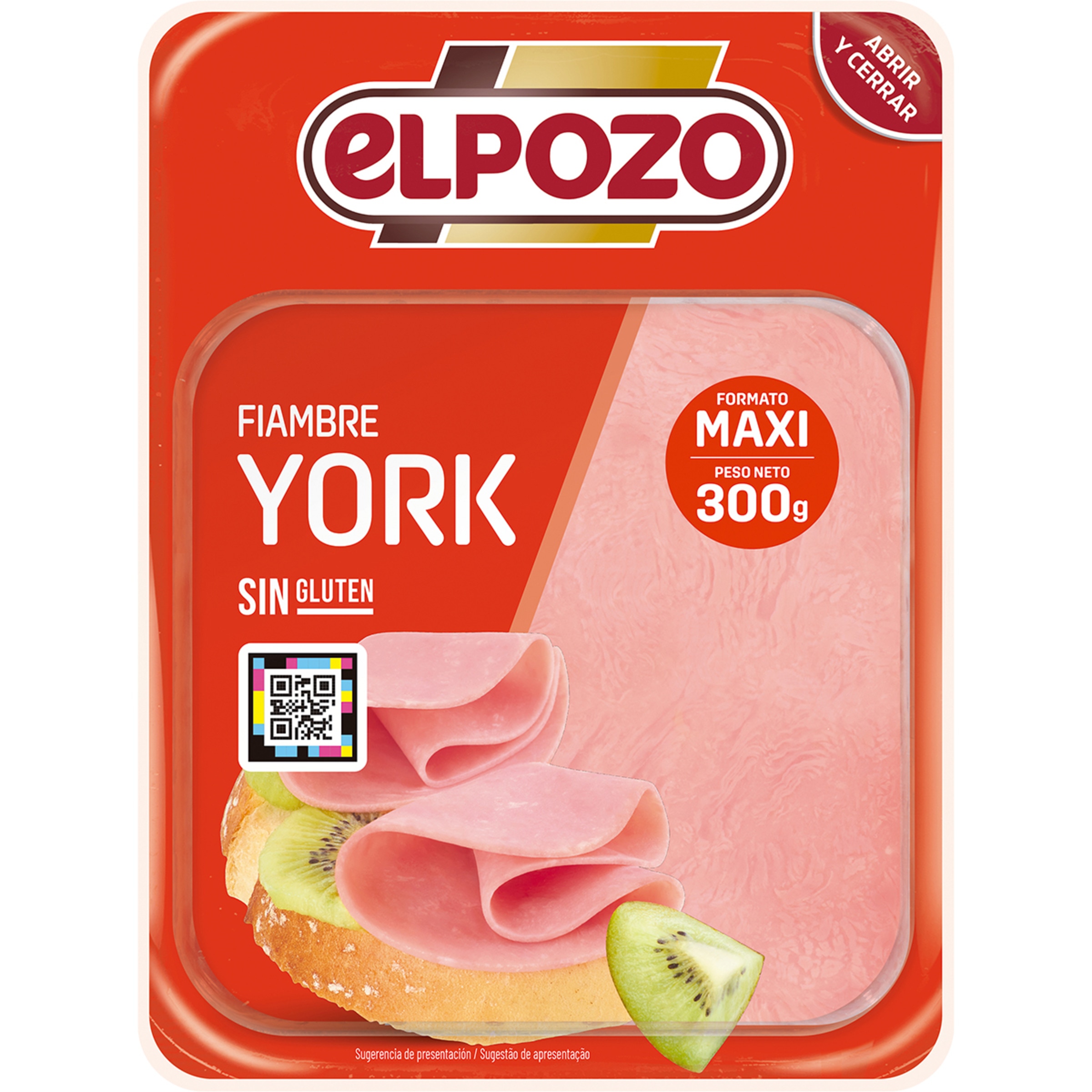 fiambre york maxi en lonchas sin gluten envase 300 g