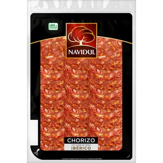 Gran Selección chorizo ibérico en lonchas sin gluten envase 100 g - Navidul