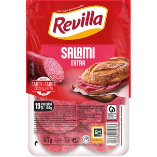 salami extra en lonchas sin gluten envase 65 g - Revilla
