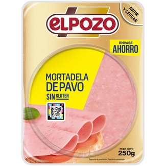 mortadela de pavo maxi en lonchas sin gluten envase 225 g - Elpozo