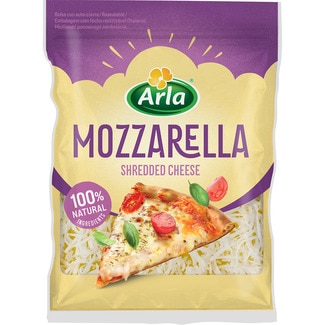 queso mozzarella de vaca rallado para pizza bolsa 175 g elaborado con leche pasteurizada - Arla