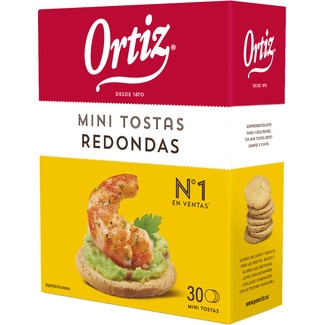 mini tostas redondas estuche 100 g - Ortiz