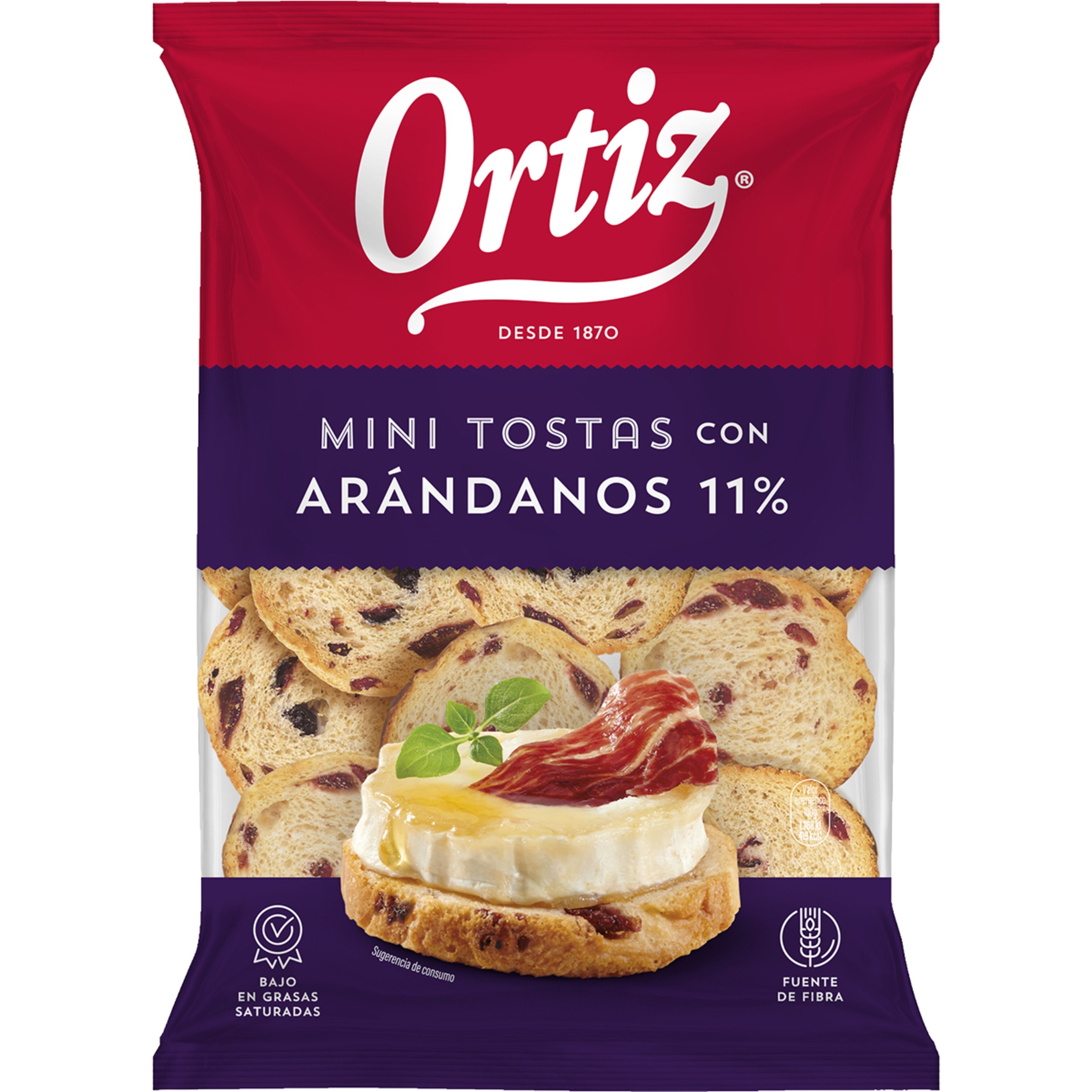 mini tostas con arándanos ideal para quesos y foie bolsa 90 g